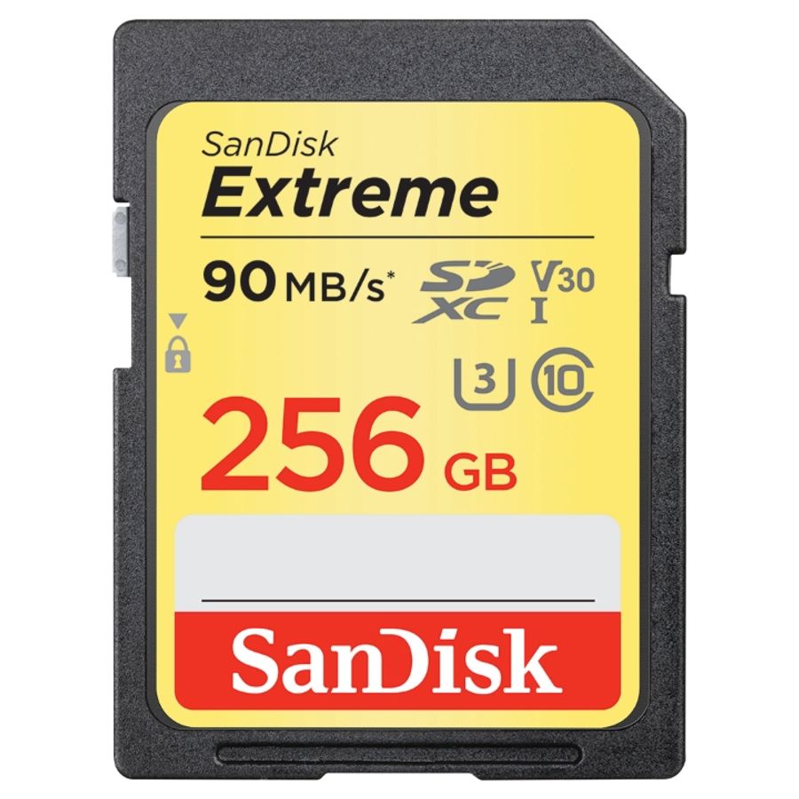 SanDisk Extreme SDXC UHS-I Memory Card 256GB 90MB/s 60MB/s W**