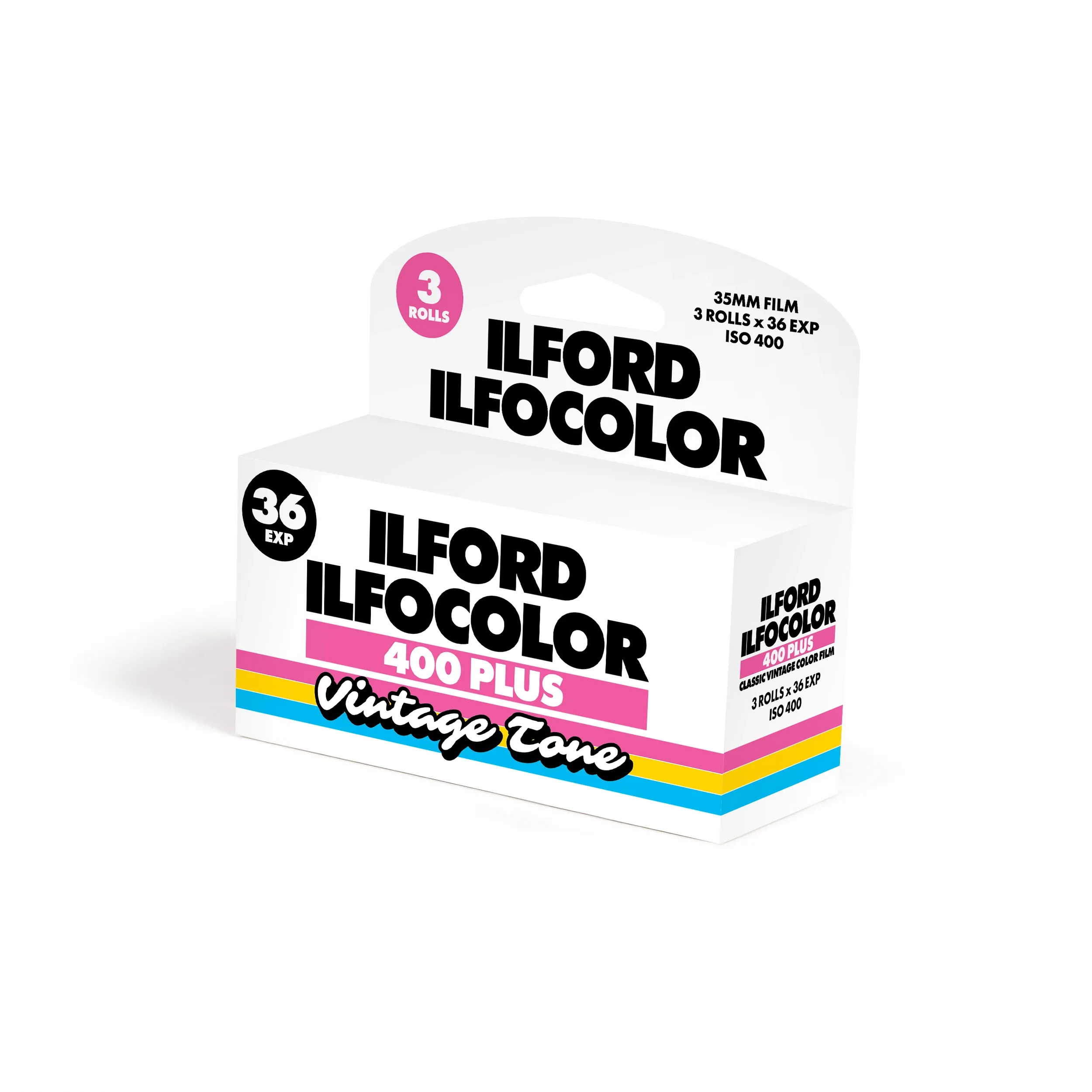 Ilford IlfoColor 400+ ISO Vintage Tone 35mm Colour Film 36 Exposure - Triple Pack