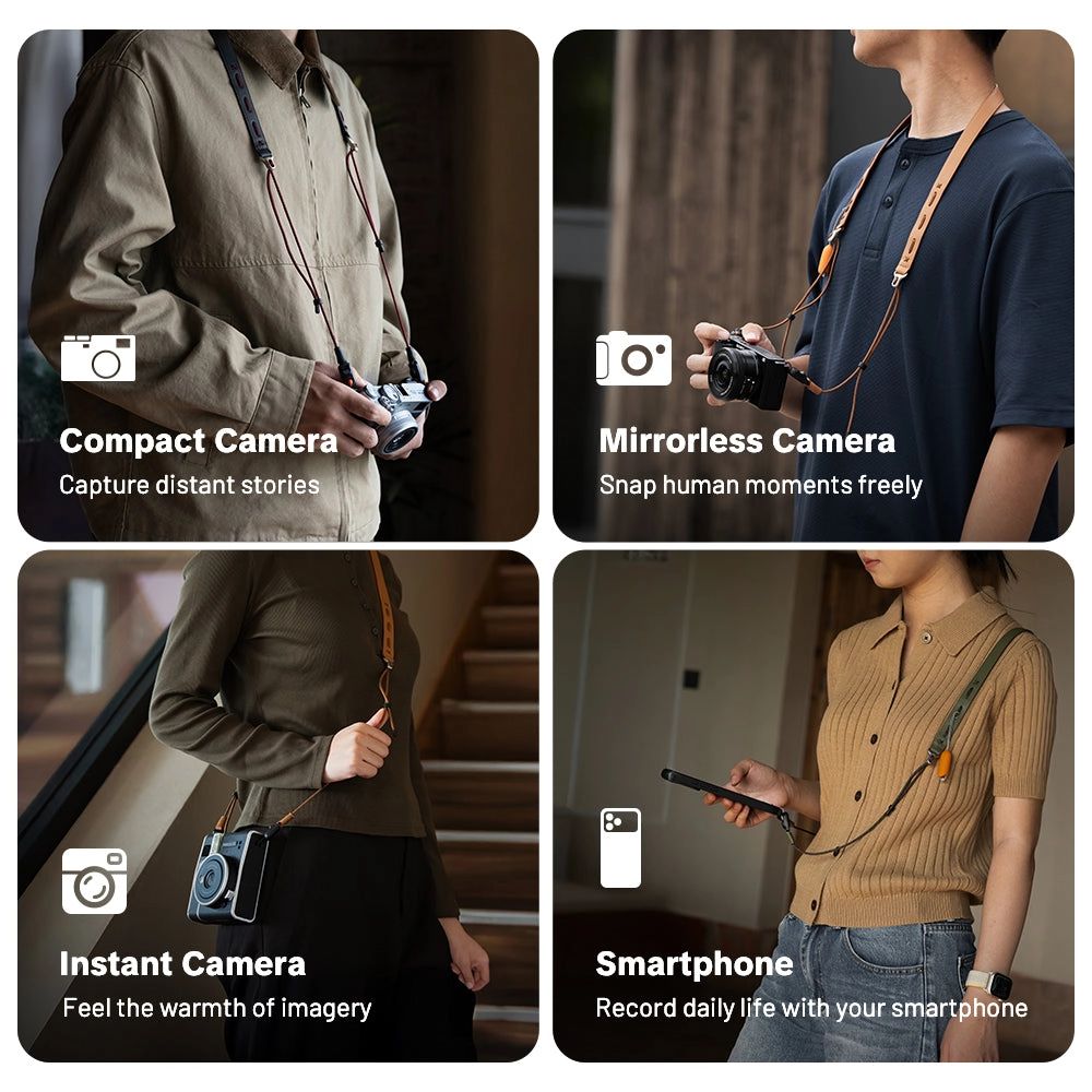 PGYTECH Camera Strap Slim (Vintage-Caramel Brown)